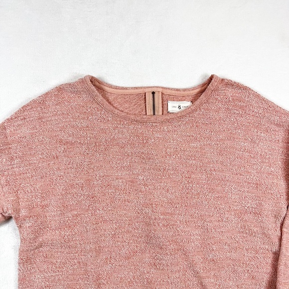 Lou & Grey Women’s Sz Small Pink Back Zip 3/4 Sleeve Knit Top. - Picture 6 of 10